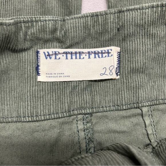 We The Free People Jayde Cord High Rise Flare Green Corduroy Pants Green Size 32 - Picture 8 of 8